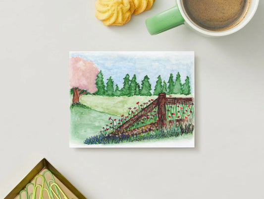 Watercolor Print - Springtime Meadow