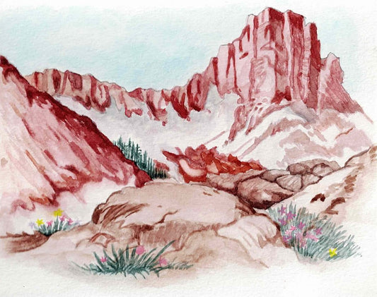 Watercolor Print - Desert Landscape